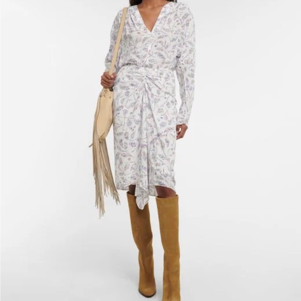 Women's White Danalia Printed Jersey Midi Dress